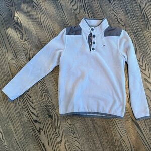 Vineyard Vines Kids Gray Long Sleeve 1/4 button